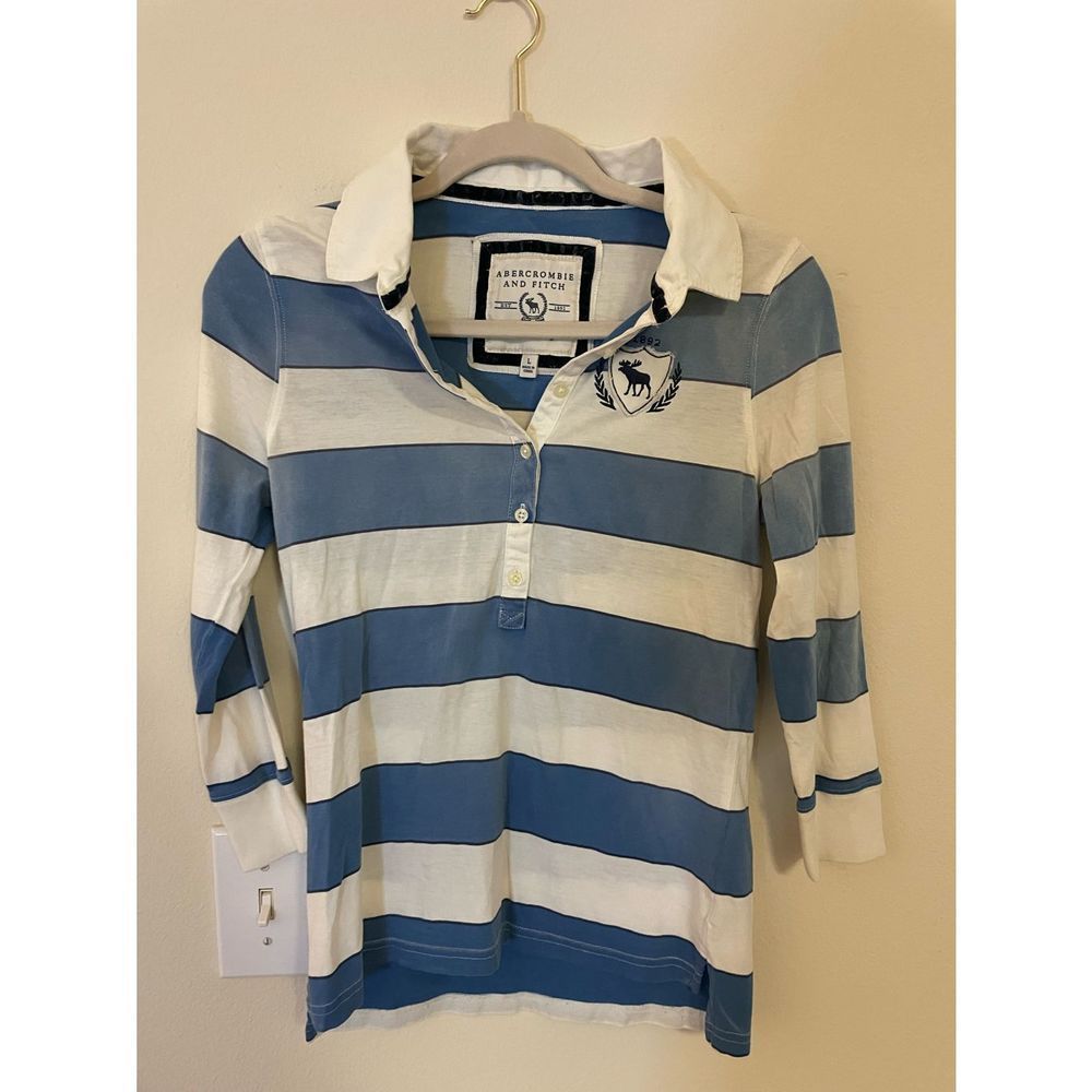 Vintage Y2k Abercrombie and Fitch Polo 3/4 sleeve